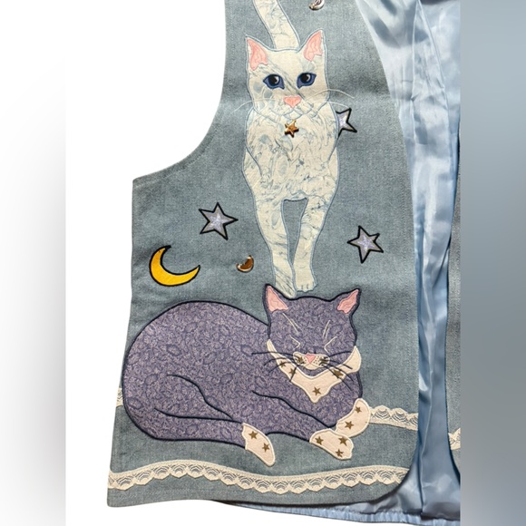 Vintage, handmade cat vest, large - Picture 2 of 7